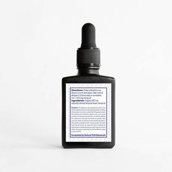 Full Spectrum CBD Oil | 1000 MG | CALMING LAVENDER PEPPERMINT